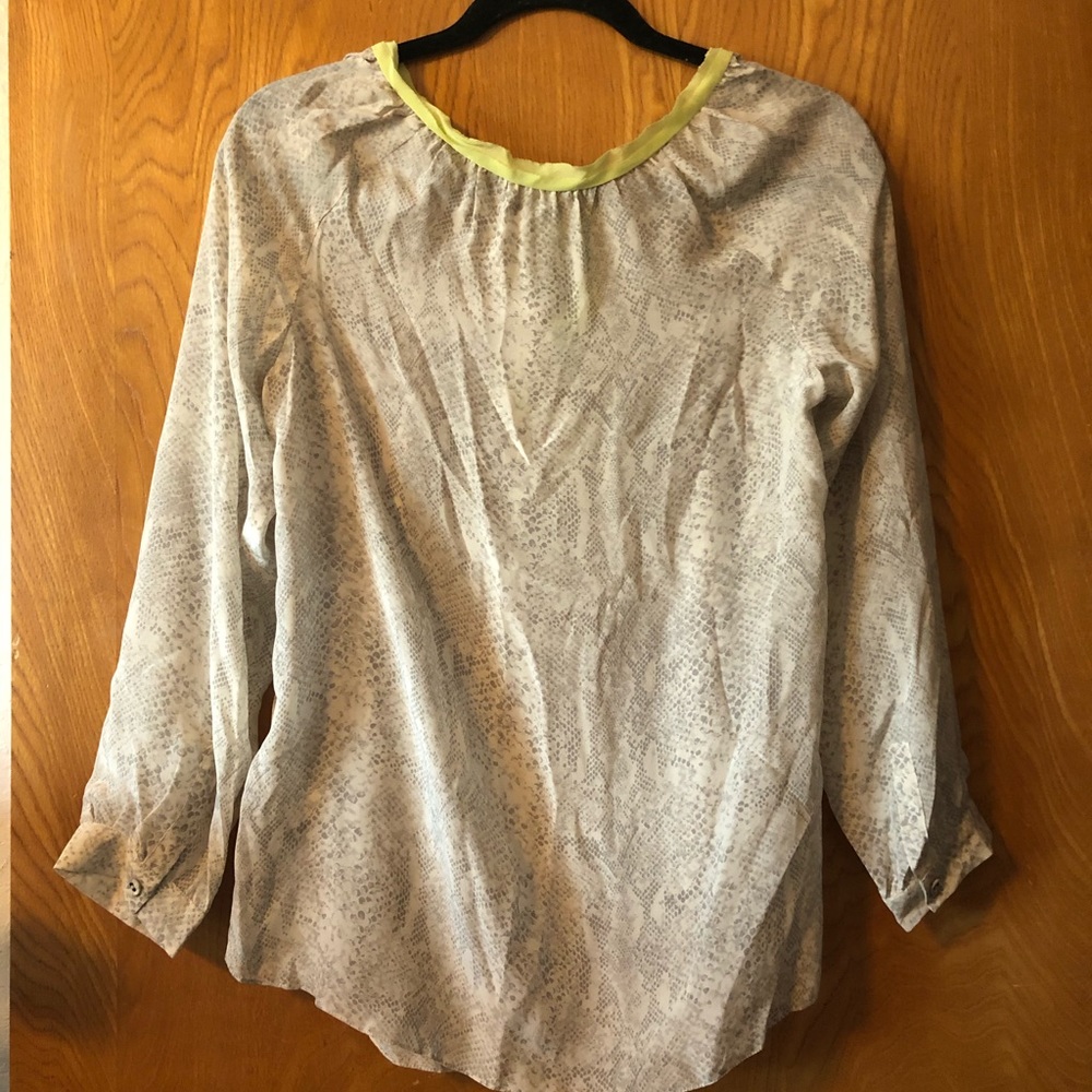 Rebecca Taylor Python Print Tie Front Blouse 6 - image 7